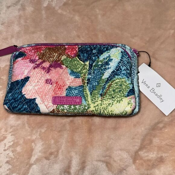 NWT Vera Bradley Double Zip Cosmetic Bag Makeup Case in Superbloom - Picture 1 of 4